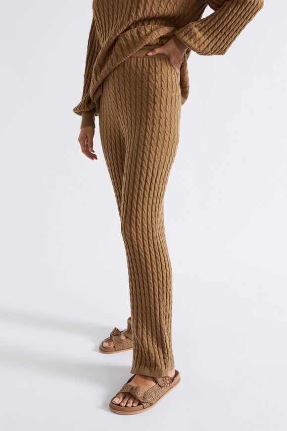 Mini Cable Knit Pant  Deep Brass  hi-res