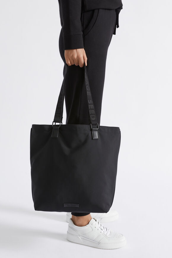 Drawstring Tote  Black  hi-res