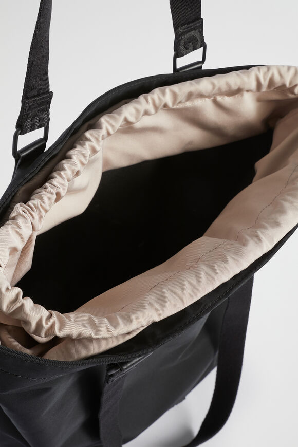 Drawstring Tote  Black  hi-res