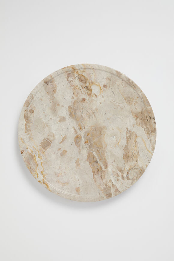Marble Round Platter  Sand Dune  hi-res