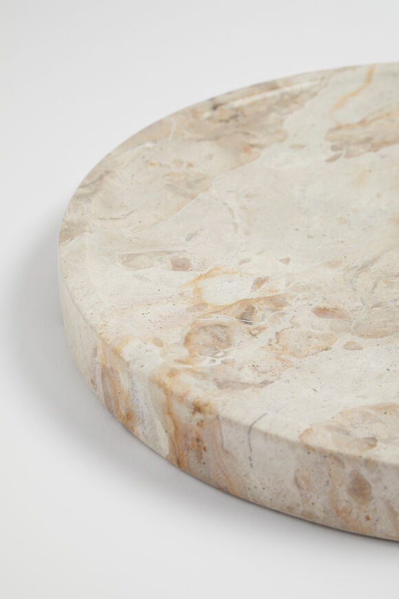 Marble Round Platter  Sand Dune  hi-res