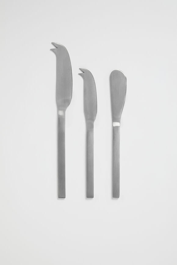 Luna Cheese Knife Set  Silver  hi-res