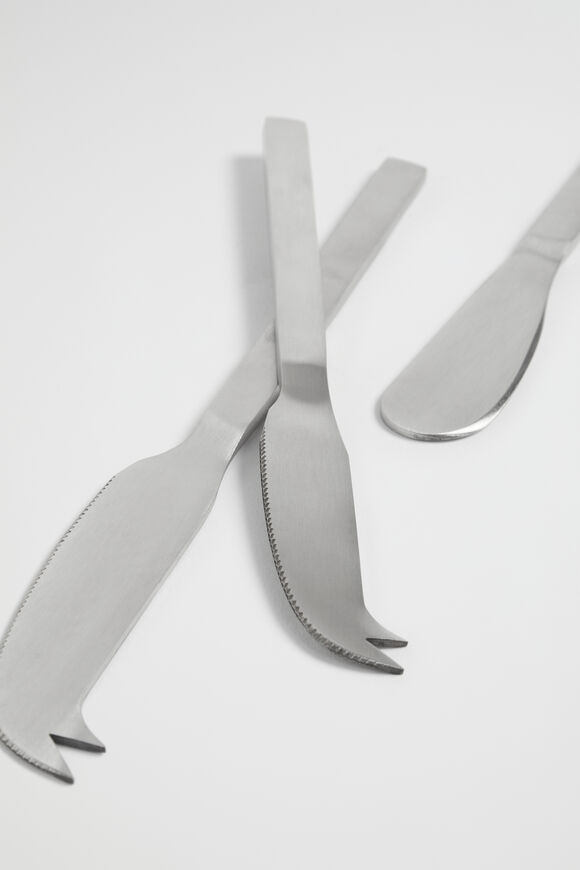 Luna Cheese Knife Set  Silver  hi-res