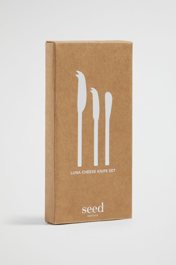 Luna Cheese Knife Set  Silver  hi-res