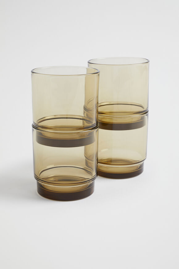 Haim Glasses Set of 4  Taupe  hi-res