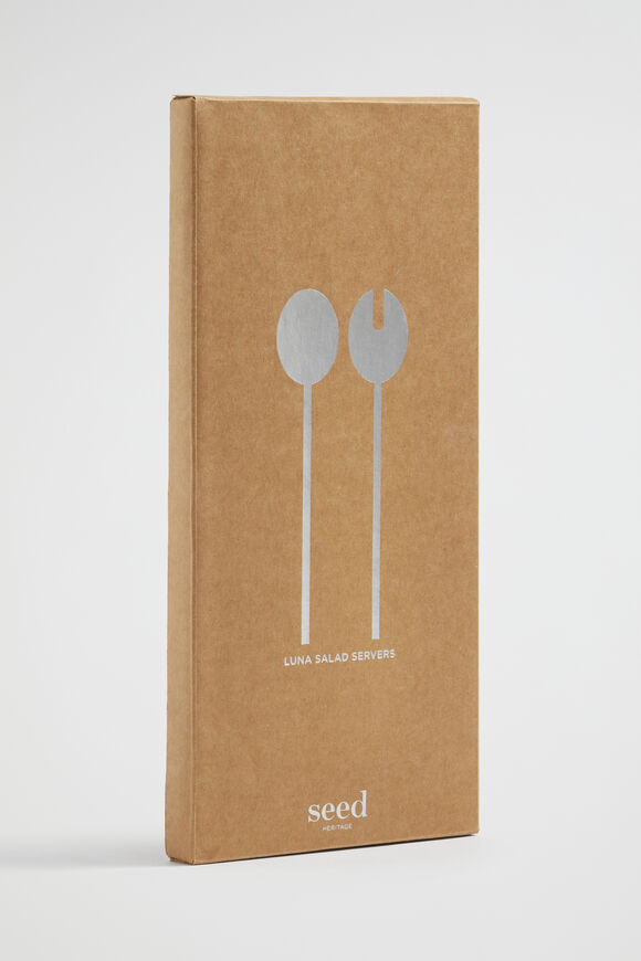 Luna Salad Server  Silver  hi-res