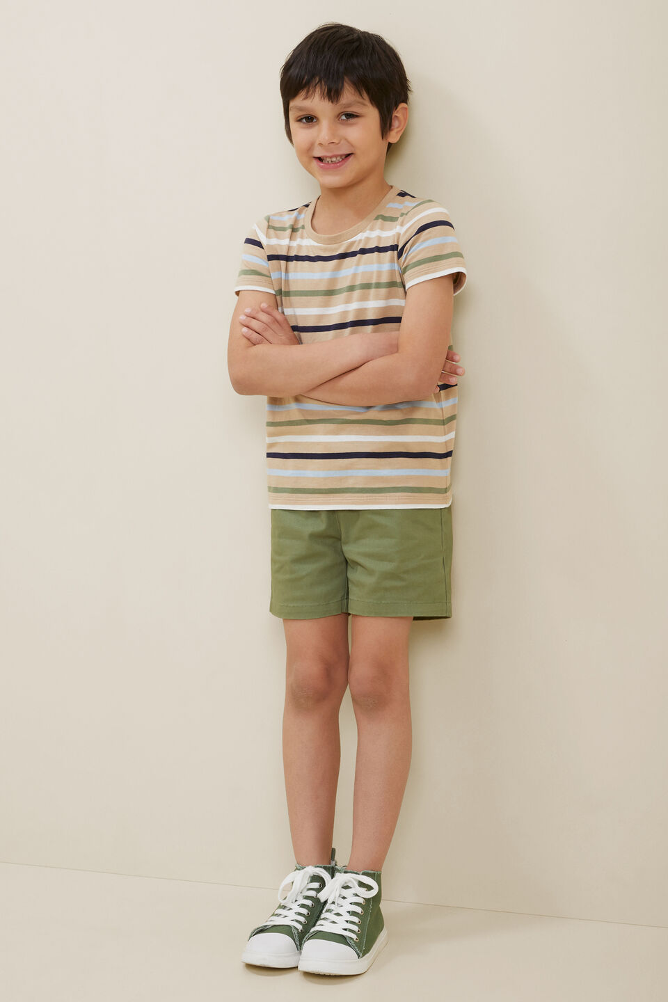 Core Logo Short  Khaki Green
