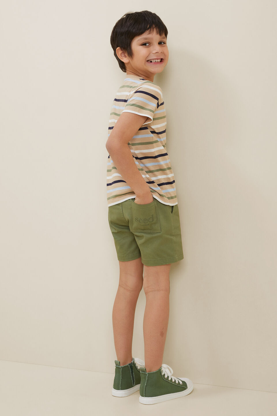Core Logo Short  Khaki Green