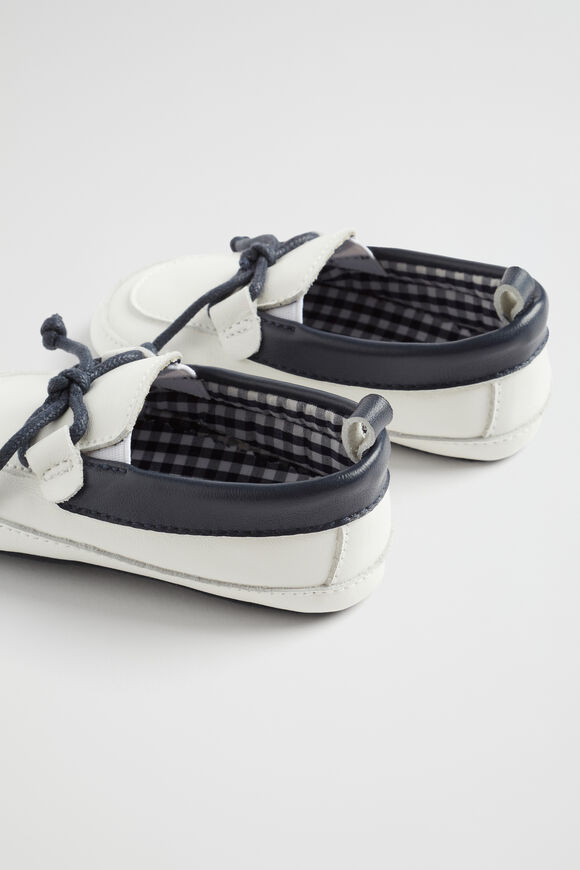 Boat Shoe  White Navy  hi-res