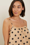 Spot Linen Cami  Neutral Sand Spot  hi-res