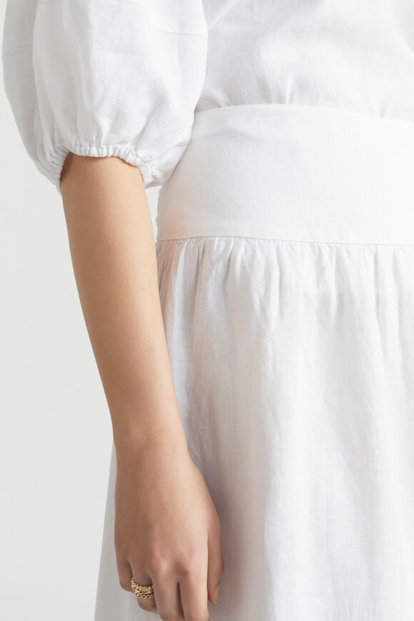 Core Linen Gathered Maxi Skirt  Whisper White  hi-res