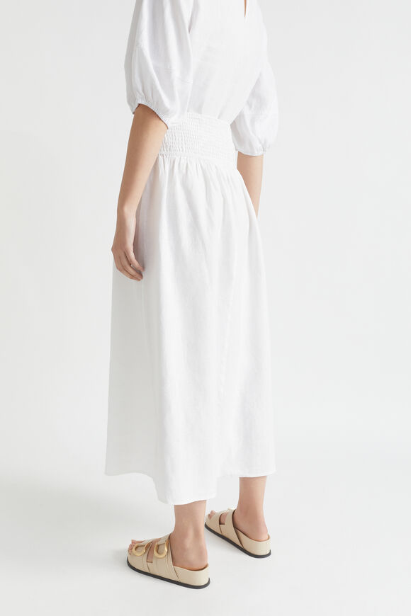 Core Linen Gathered Maxi Skirt  Whisper White  hi-res