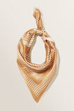 Striped Square Scarf  Honey Tan  hi-res