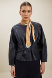 Striped Square Scarf  Honey Tan  hi-res