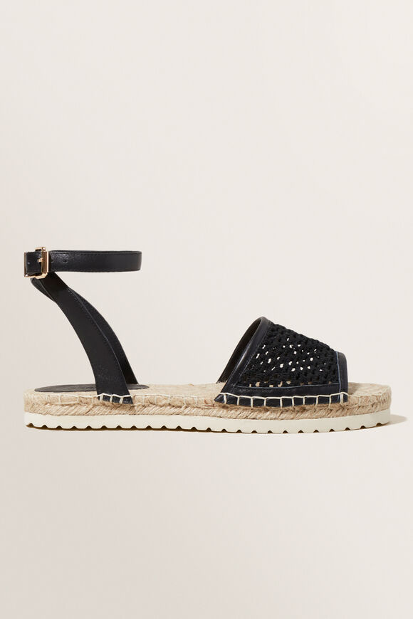 Vera Flat Espadrille  Black  hi-res