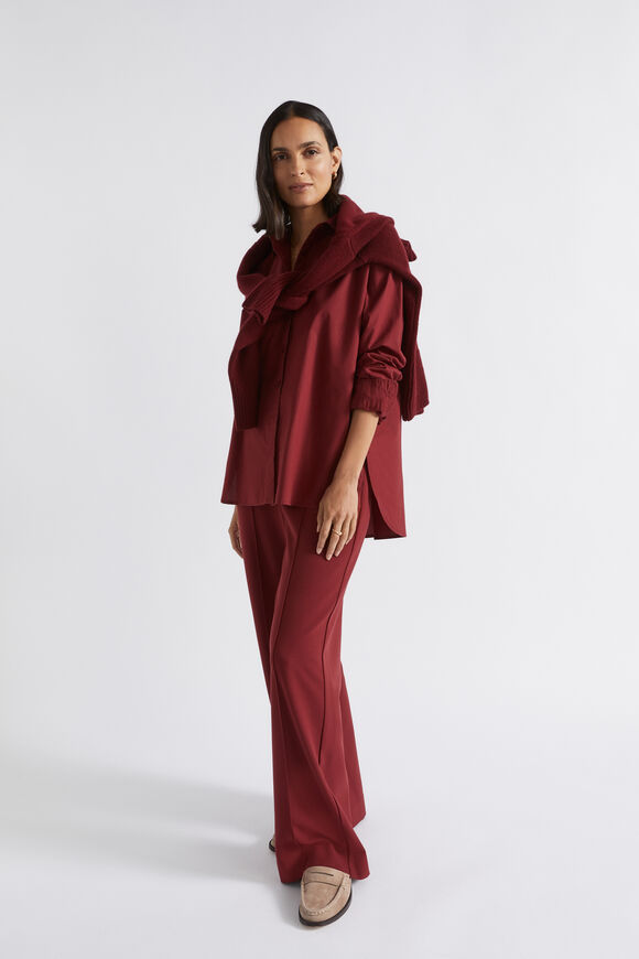 Poplin Button Down Shirt  Sangria  hi-res