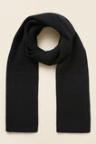 Rib Knit Scarf  Black  hi-res
