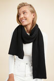Rib Knit Scarf  Black  hi-res