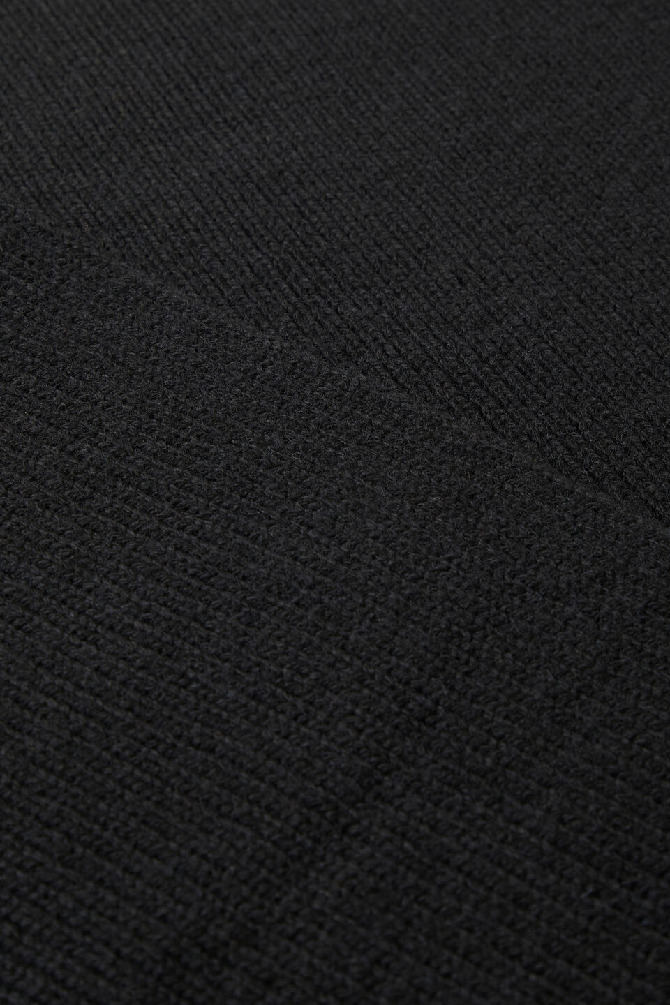 Rib Knit Scarf  Black