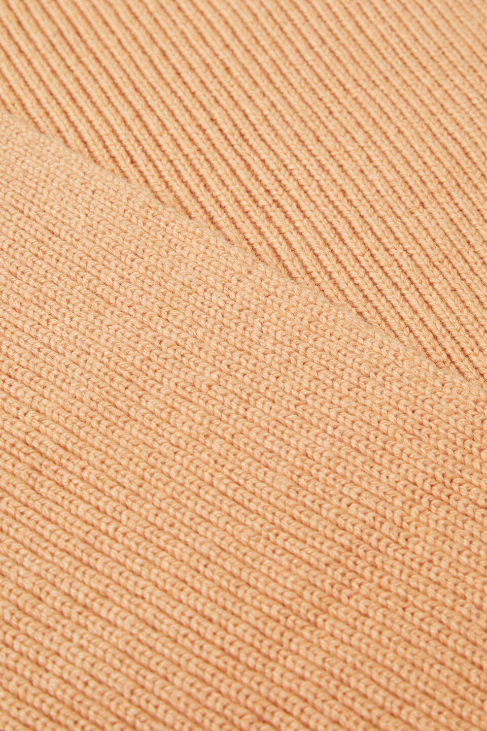 Rib Knit Scarf  Light Ginger