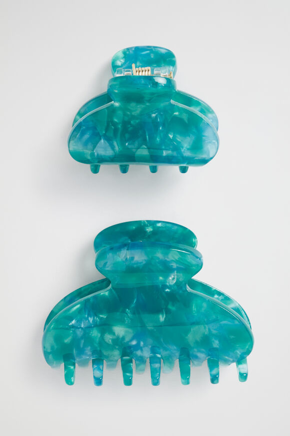 Hair Clip 2 Pack  Deep Teal  hi-res