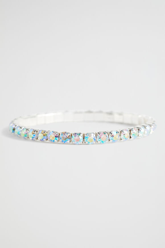 Diamante Stretch Bracelet  Iridescent  hi-res
