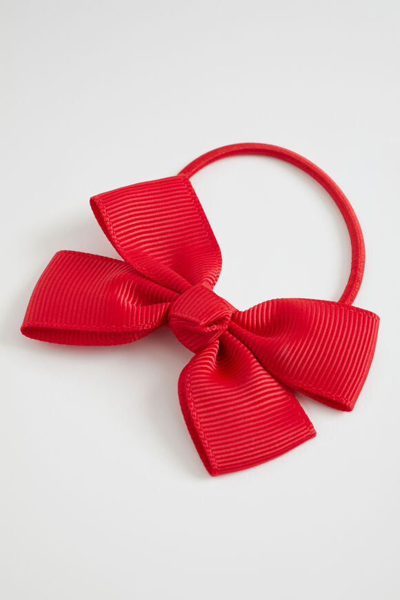 Grosgrain Bow Hair Elastic  Cherry  hi-res