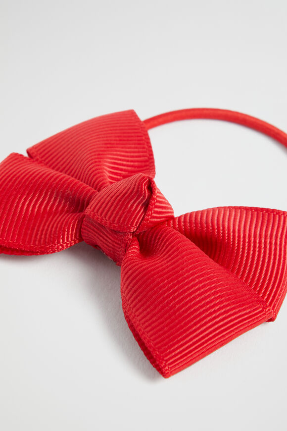 Grosgrain Bow Hair Elastic  Cherry  hi-res