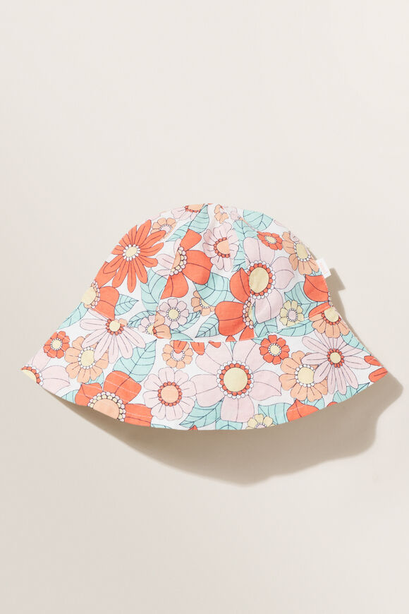 Retro Flower Bucket Hat  Multi  hi-res