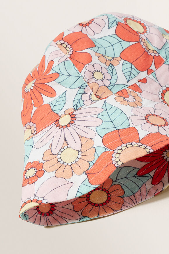 Retro Flower Bucket Hat  Multi  hi-res