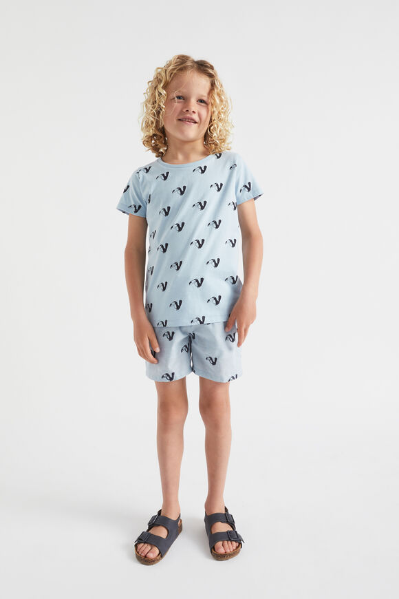 Embroidered Short  Pale Blue  hi-res