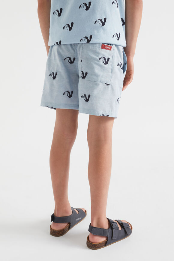 Embroidered Short  Pale Blue  hi-res