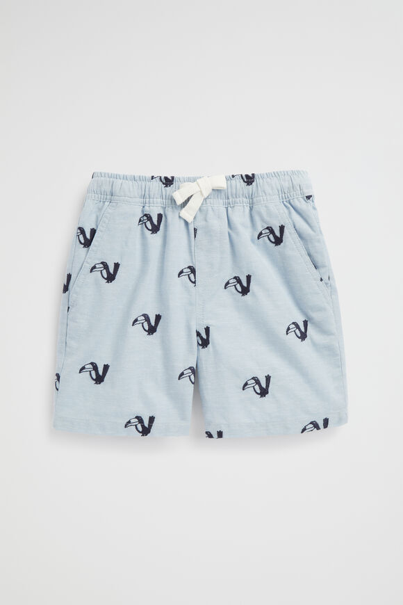 Embroidered Short  Pale Blue  hi-res