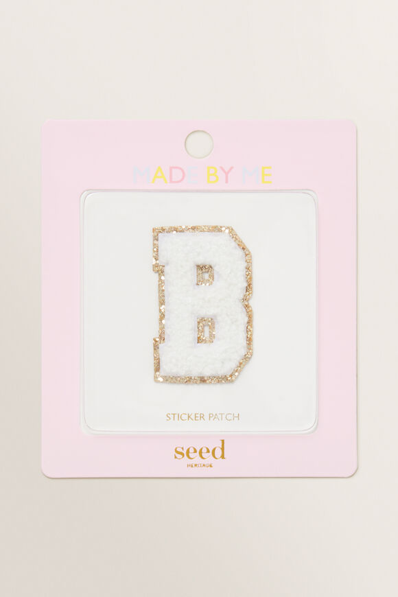 Made By Me Glitter Initial Patch  B  hi-res