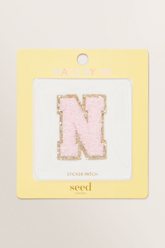 Made By Me Glitter Initial Patch  N  hi-res
