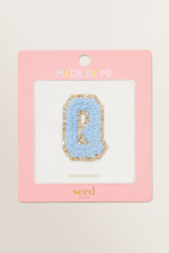 Made By Me Glitter Initial Patch  Q  hi-res