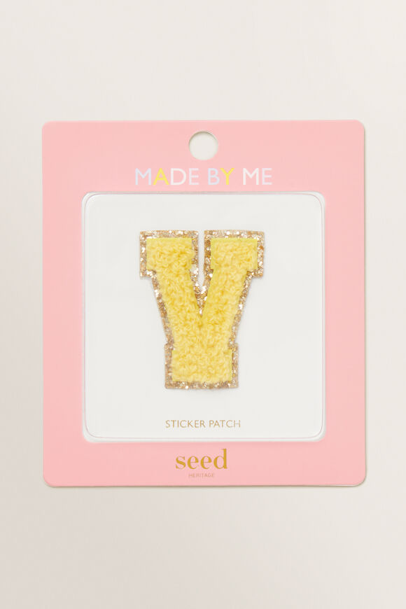 Made By Me Glitter Initial Patch  V  hi-res
