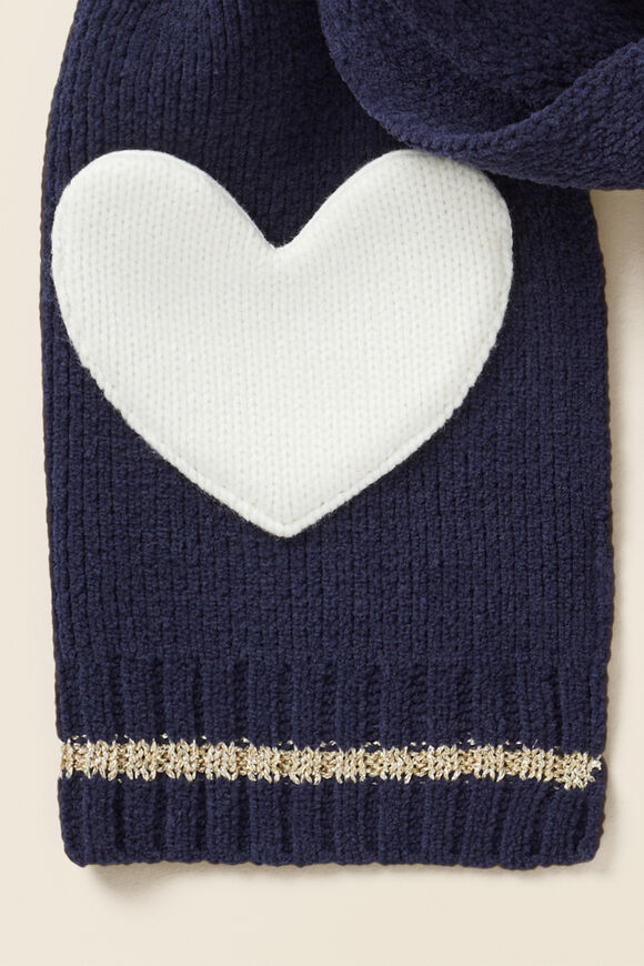 Heart Scarf  Midnight  hi-res