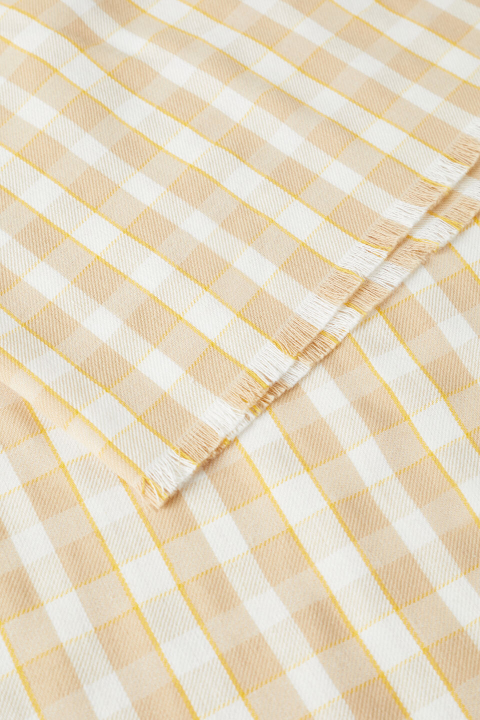 Woven Plaid Scarf  Turmeric