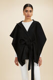 Wool Felt Hood Cape  Black  hi-res