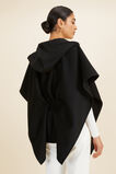 Wool Felt Hood Cape  Black  hi-res