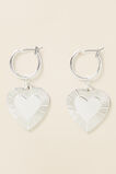 Heart Pendant Earring  Silver  hi-res