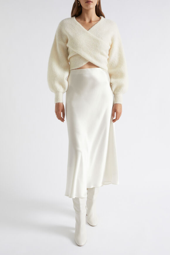 Satin Maxi Skirt  Cloud Cream  hi-res