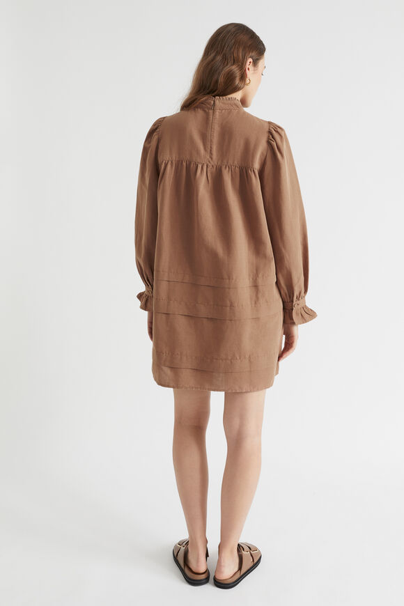 Frill Detail Mini Dress  Chocolate Malt  hi-res