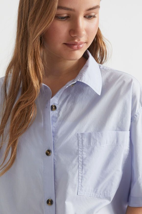 Relaxed Poplin Shirt  Sky Blue  hi-res