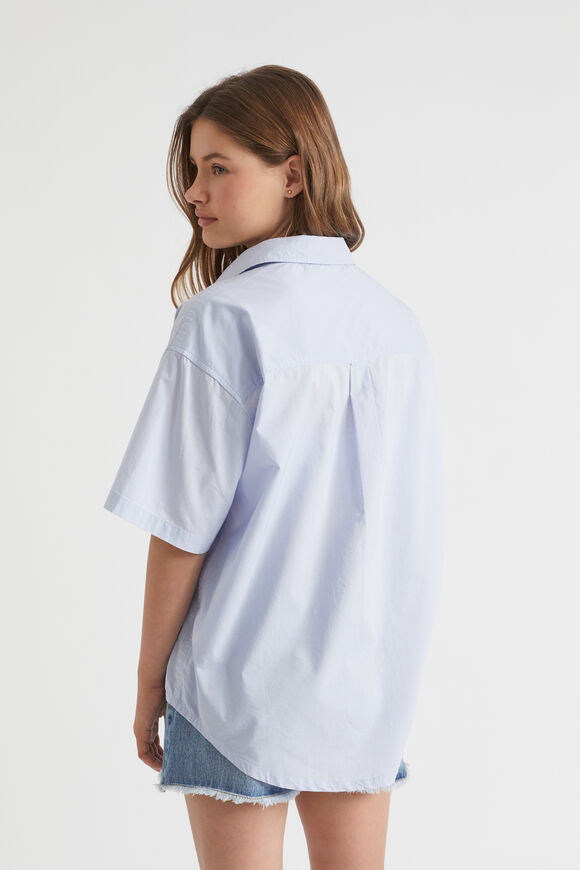 Relaxed Poplin Shirt  Sky Blue  hi-res