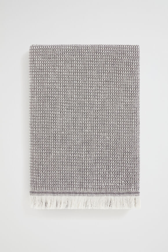 Textured Tea Towel  Charcoal  hi-res