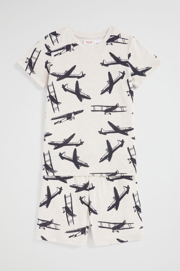 Plane Pyjama  Oat Marle  hi-res
