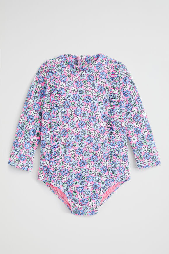 Ditsy Floral Rashsuit  Candy Pink  hi-res