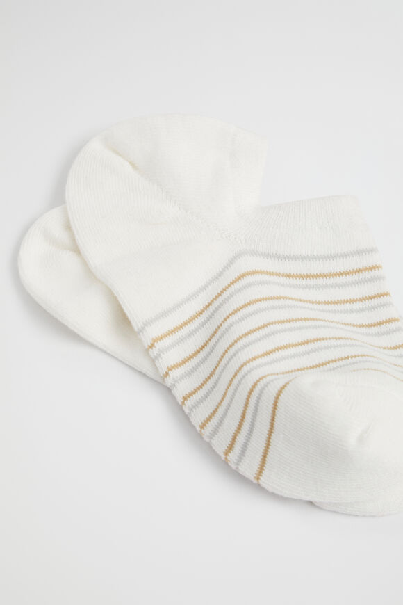 Mini Stripe Sneaker Sock  White Stripe  hi-res